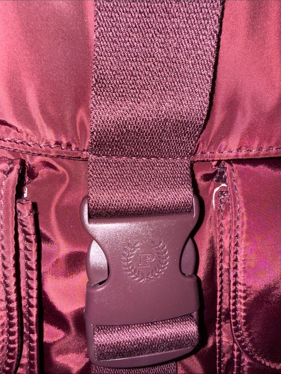PINK Victoria\'s Secret Burgundy Nylon Backpack with Front Pockets main image 5